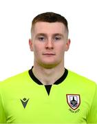 13 February 2024; Goalkeeper Jack Harrington poses for a portrait during a Longford Town FC squad portraits session at John Hyland Park in Baldonnell, Dublin. Photo by Stephen McCarthy/Sportsfile