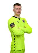 13 February 2024; Goalkeeper Jack Harrington poses for a portrait during a Longford Town FC squad portraits session at John Hyland Park in Baldonnell, Dublin. Photo by Stephen McCarthy/Sportsfile