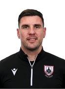 13 February 2024; Coach Gavin Peers poses for a portrait during a Longford Town FC squad portraits session at John Hyland Park in Baldonnell, Dublin. Photo by Stephen McCarthy/Sportsfile