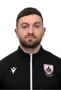 13 February 2024; Strength and conditioning coach Daniel Monks poses for a portrait during a Longford Town FC squad portraits session at John Hyland Park in Baldonnell, Dublin. Photo by Stephen McCarthy/Sportsfile