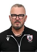 13 February 2024; Manager Stephen Henderson poses for a portrait during a Longford Town FC squad portraits session at John Hyland Park in Baldonnell, Dublin. Photo by Stephen McCarthy/Sportsfile