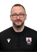 13 February 2024; Assistant sports therapist Richard Mullen poses for a portrait during a Longford Town FC squad portraits session at John Hyland Park in Baldonnell, Dublin. Photo by Stephen McCarthy/Sportsfile