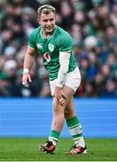 11 February 2024; Craig Casey of Ireland holds his knee before being substituted during the Guinness Six Nations Rugby Championship match between Ireland and Italy at the Aviva Stadium in Dublin. Photo by Piaras Ó Mídheach/Sportsfile