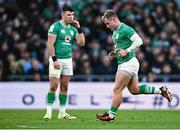 11 February 2024; Craig Casey of Ireland is substituted during the Guinness Six Nations Rugby Championship match between Ireland and Italy at the Aviva Stadium in Dublin. Photo by Piaras Ó Mídheach/Sportsfile