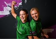 14 February 2024; Becky Watkins, left, and Erica Burke during a Peamount United FC squad portraits at PRL Park in Greenogue, Dublin. Photo by David Fitzgerald/Sportsfile