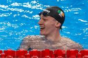 15 February 2024; John Shortt of Ireland after competing in the heats of the Men's 200m backstroke during day five of the World Aquatics Championships 2024 at the Aspire Dome in Doha, Qatar. Photo by Ian MacNicol/Sportsfile