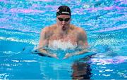 15 February 2024; Eoin Corby of Ireland competes in the Men's 200m breaststroke heats during day five of the World Aquatics Championships 2024 at the Aspire Dome in Doha, Qatar. Photo by Ian MacNicol/Sportsfile