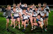 14 February 2024; Ulster University players celebrate after the Electric Ireland Higher Education GAA Sigerson Cup final match between UCD and Ulster University at Austin Stack Park in Tralee, Kerry. Photo by Brendan Moran/Sportsfile