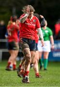 15 February 2024; Caitriona Finn of Munster during the U18 Girls Interprovincial semi-final match between Leinster and Munster at Terenure College RFC in Dublin. Photo by Seb Daly/Sportsfile