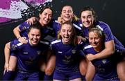 8 February 2024; In attendance during a Wexford FC squad portraits session are, from left, Ciara Rossiter, Kylie Murphy, Ellen Molloy, Aoibheann Clancy, Orlaith Conlon and Nicola Sinnott at the SETU Carlow Campus. Photo by Sam Barnes/Sportsfile