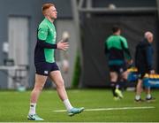 15 February 2024; Ciarán Frawley during an Ireland Rugby squad training session at the IRFU High Performance Centre at the Sport Ireland Campus in Dublin. Photo by David Fitzgerald/Sportsfile