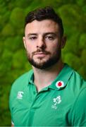 15 February 2024; Robbie Henshaw stands for a portrait after an Ireland Rugby media conference at the IRFU High Performance Centre at the Sport Ireland Campus in Dublin. Photo by David Fitzgerald/Sportsfile