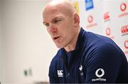 15 February 2024; Forwards coach Paul O'Connell during an Ireland Rugby media conference at the IRFU High Performance Centre at the Sport Ireland Campus in Dublin. Photo by David Fitzgerald/Sportsfile