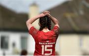 15 February 2024; Meghan Crilly of Munster during the U18 Girls Interprovincial semi-final match between Leinster and Munster at Terenure College RFC in Dublin. Photo by Shauna Clinton/Sportsfile