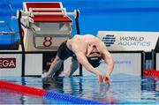 15 February 2024; John Shortt of Ireland competes in the Men's 200m backstroke semi-final during day five of the World Aquatics Championships 2024 at the Aspire Dome in Doha, Qatar. Photo by Ian MacNicol/Sportsfile