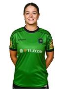 14 February 2024; Becky Watkins poses for a portrait during a Peamount United FC squad portraits at PRL Park in Greenogue, Dublin. Photo by Tyler Miller/Sportsfile