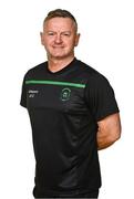 14 February 2024; Manager James O'Callaghan poses for a portrait during a Peamount United FC squad portraits at PRL Park in Greenogue, Dublin. Photo by Tyler Miller/Sportsfile