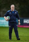 15 February 2024; Leinster head coach Derek Maybury before the U18 Girls Interprovincial semi-final match between Leinster and Munster at Terenure College RFC in Dublin. Photo by Seb Daly/Sportsfile