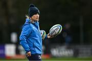 15 February 2024; Leinster coach Ailsa Hughes before the U18 Girls Interprovincial semi-final match between Leinster and Munster at Terenure College RFC in Dublin. Photo by Seb Daly/Sportsfile