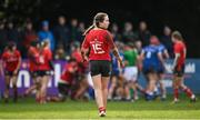 15 February 2024; Meghan Crilly of Munster during the U18 Girls Interprovincial semi-final match between Leinster and Munster at Terenure College RFC in Dublin. Photo by Seb Daly/Sportsfile
