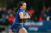 15 February 2024; Emma Brogan of Leinster during the U18 Girls Interprovincial semi-final match between Leinster and Munster at Terenure College RFC in Dublin. Photo by Seb Daly/Sportsfile