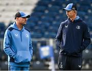 12 January 2024; Senior coach Jacques Nienaber and head coach Leo Cullen during a Leinster Rugby captain's run at the RDS Arena in Dublin. Photo by Harry Murphy/Sportsfile