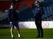 12 January 2024; Backs coach Andrew Goodman and head coach Leo Cullen during a Leinster Rugby captain's run at the RDS Arena in Dublin. Photo by Harry Murphy/Sportsfile