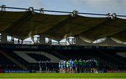 12 January 2024; Leinster players huddle during a Leinster Rugby captain's run at the RDS Arena in Dublin. Photo by Harry Murphy/Sportsfile