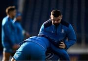 12 January 2024; Michael Milne, right, during a Leinster Rugby captain's run at the RDS Arena in Dublin. Photo by Harry Murphy/Sportsfile