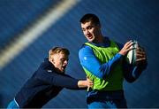 12 January 2024; Brian Deeny, right, and Tommy O'Brien during a Leinster Rugby captain's run at the RDS Arena in Dublin. Photo by Harry Murphy/Sportsfile
