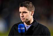 3 February 2024; Former Mayo player Lee Keegan, in his role as RTÉ analyst, during the Allianz Football League Division 1 match between Mayo and Dublin at Hastings Insurance MacHale Park in Castlebar, Mayo. Photo by Stephen McCarthy/Sportsfile
