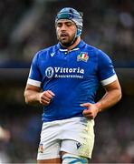 11 February 2024; Gianmarco Lucchesi of Italy during the Guinness Six Nations Rugby Championship match between Ireland and Italy at the Aviva Stadium in Dublin. Photo by Ben McShane/Sportsfile