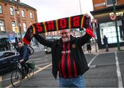 16 February 2024; Bohemians supporter Paul Flanagan before the SSE Airtricity Men's Premier Division match between Bohemians and Sligo Rovers at Dalymount Park in Dublin. Photo by David Fitzgerald/Sportsfile