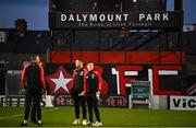 16 February 2024; Bohemians players walk the pitch before the SSE Airtricity Men's Premier Division match between Bohemians and Sligo Rovers at Dalymount Park in Dublin. Photo by David Fitzgerald/Sportsfile