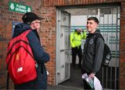 16 February 2024; Darragh Burns of Shamrock Rovers arrives for the SSE Airtricity Men's Premier Division match between Shamrock Rovers and Dundalk at Tallaght Stadium in Dublin. Photo by Stephen McCarthy/Sportsfile
