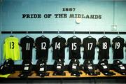 16 February 2024; A general view of the Athlone Town dressing room before the SSE Airtricity Men's First Division match between Athlone Town and Wexford at Athlone Town Stadium in Westmeath. Photo by Michael P Ryan/Sportsfile