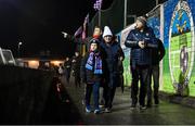 16 February 2024; Young Galway United supporter George Reape, age 9, from Headford, Galway before the SSE Airtricity Men's Premier Division match between Galway United and St Patrick's Athletic at Eamonn Deacy Park in Galway. Photo by Seb Daly/Sportsfile