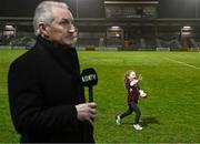 16 February 2024; Young Galway supporter Eden Dunne, age 4, from Galway City before the SSE Airtricity Men's Premier Division match between Galway United and St Patrick's Athletic at Eamonn Deacy Park in Galway. Photo by Seb Daly/Sportsfile