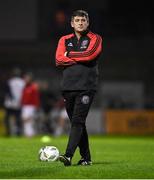 16 February 2024; Bohemians manager Declan Devine before the SSE Airtricity Men's Premier Division match between Bohemians and Sligo Rovers at Dalymount Park in Dublin. Photo by David Fitzgerald/Sportsfile