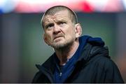 16 February 2024; Munster head coach Graham Rowntree during the warm up before the United Rugby Championship match between Scarlets and Munster at Cardiff Arms Park in Cardiff, Wales. Photo by Gruffydd Thomas/Sportsfile