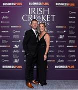 16 February 2024; Ireland men's team head coach Heinrich Malan and his wife Jana at the 12th Business Plus Irish Cricket Awards 2024 at Clontarf Castle Hotel in Dublin. Photo by Matt Browne/Sportsfile