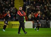 16 February 2024; Bohemians manager Declan Devine before the SSE Airtricity Men's Premier Division match between Bohemians and Sligo Rovers at Dalymount Park in Dublin. Photo by Stephen Marken/Sportsfile