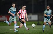 16 February 2024; Jordan McEneff of Derry City during the SSE Airtricity Men's Premier Division match between Derry City and Drogheda United at The Ryan McBride Brandywell Stadium in Derry. Photo by Ramsey Cardy/Sportsfile