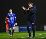 16 February 2024; Shelbourne manager Damien Duff during the SSE Airtricity Men's Premier Division match between Waterford and Shelbourne at the Regional Sports Centre in Waterford. Photo by Harry Murphy/Sportsfile
