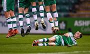 16 February 2024; Sean Kavanagh of Shamrock Rovers and team-mates defend a free kick during the SSE Airtricity Men's Premier Division match between Shamrock Rovers and Dundalk at Tallaght Stadium in Dublin. Photo by Stephen McCarthy/Sportsfile