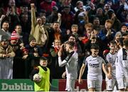 16 February 2024; Fabrice Hartmann of Sligo Rovers, left, celebrates after scoring his side's second goal during the SSE Airtricity Men's Premier Division match between Bohemians and Sligo Rovers at Dalymount Park in Dublin. Photo by David Fitzgerald/Sportsfile
