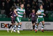 16 February 2024; Aaron Greene of Shamrock Rovers after scoring their side's first goal during the SSE Airtricity Men's Premier Division match between Shamrock Rovers and Dundalk at Tallaght Stadium in Dublin. Photo by Ben McShane/Sportsfile