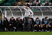16 February 2024; Dundalk head coach Stephen O'Donnell during the SSE Airtricity Men's Premier Division match between Shamrock Rovers and Dundalk at Tallaght Stadium in Dublin. Photo by Ben McShane/Sportsfile
