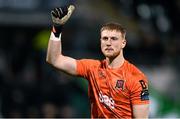 16 February 2024; Dundalk goalkeeper George Shelvey after the SSE Airtricity Men's Premier Division match between Shamrock Rovers and Dundalk at Tallaght Stadium in Dublin. Photo by Stephen McCarthy/Sportsfile