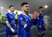 16 February 2024; Barry Baggley of Waterford after the SSE Airtricity Men's Premier Division match between Waterford and Shelbourne at the Regional Sports Centre in Waterford. Photo by Harry Murphy/Sportsfile